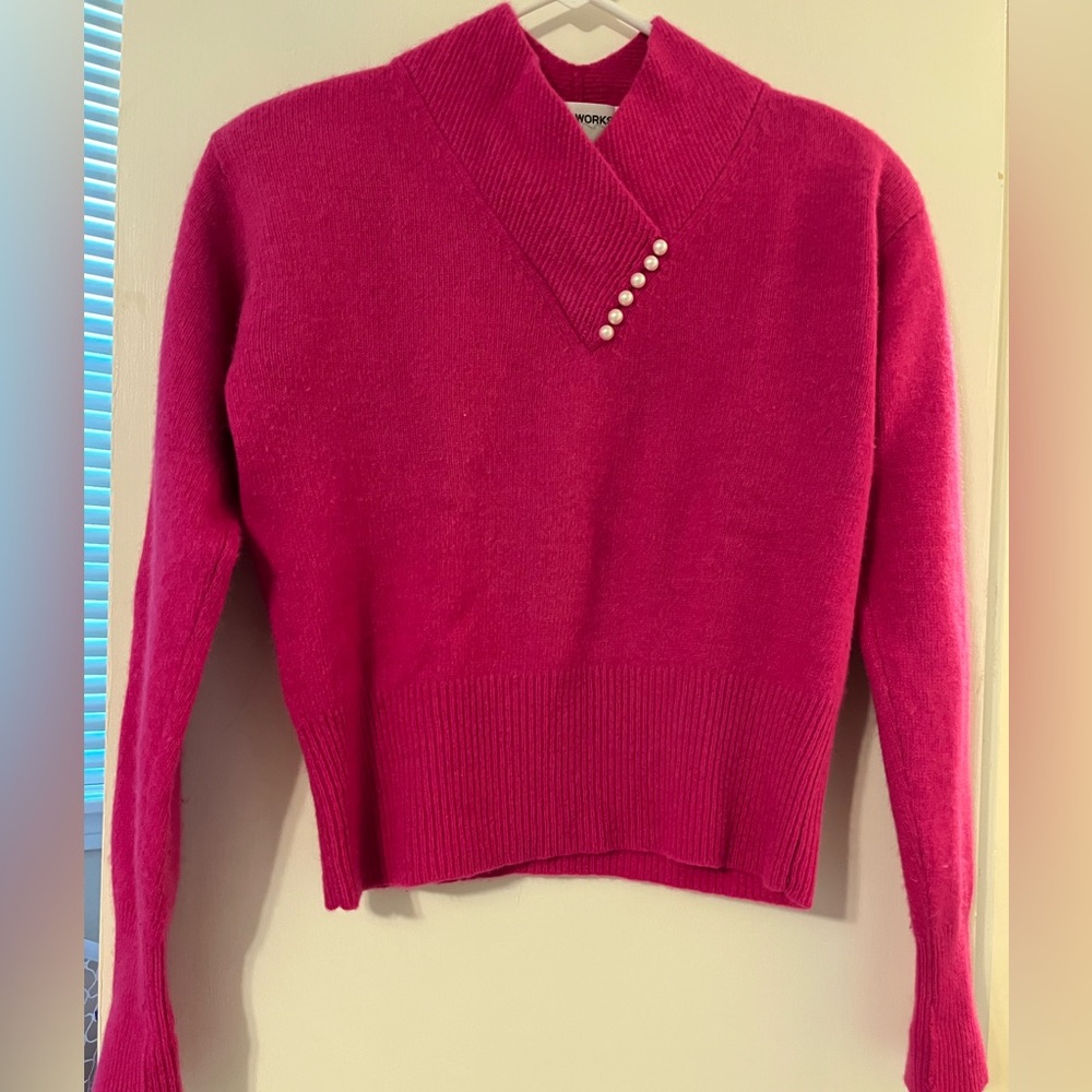 Vintage Lambswool Barbie Pink Sweater Small
